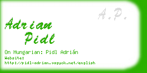 adrian pidl business card